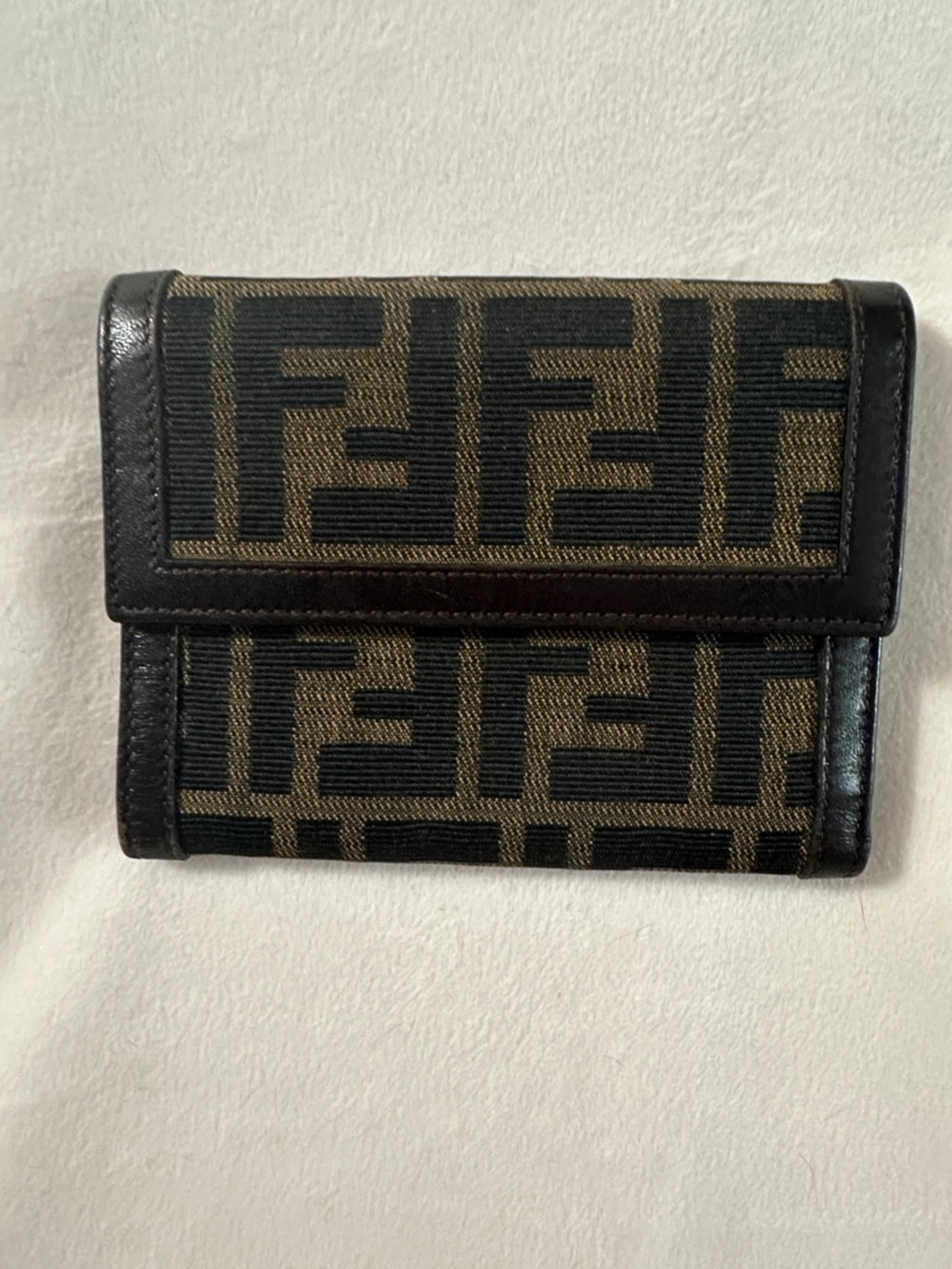 Fendi FF Logo Fold-Over Wallet